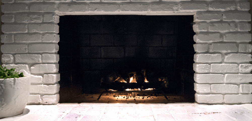 White Brick Fireplace